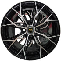 KMX Juego de Rines 15X8.0 Negro con cara mecanizada 15X8