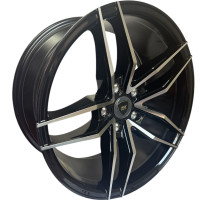 KMX Juego De Rines 17X8 Negro Maquinado 17X5