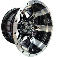 KMX Juego De Rines 15X10 Negro Mate Con Rayos Maquinados 15X6