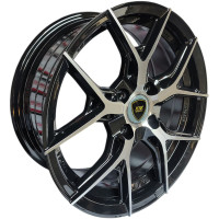 KMX Juego De Rines 15X6.5 Negro Con Rayos Maquinados 15X4