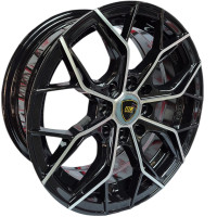 KMX Juego De Rines 14X6.0 Negro Con Rayos Maquinados 14X8