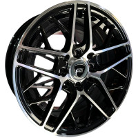 KMX Juego de Rines 14X8.0 Negro con cara mecanizada 14X8