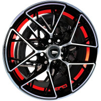 KMX Juego de Rines 15X8.0 Negro con cara mecanizada 15X8