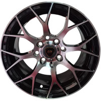 KMX Juego De Rines 14X6.0 Negro Con Cara Maquinada 14X8