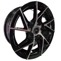KMX Juego De Rines 13X5.5 Negro Con Cara Maquinada 13X8