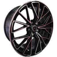 KMX Juego De Rines 17X7.5 Negro Con Cara Maquinada 17X5