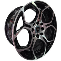 KMX Juego De Rines 15X7.0 Negro Con Cara Maquinada 15X8
