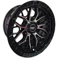 KMX Juego De Rines 15X8.0 Negro Con Cara Maquinada 15X6