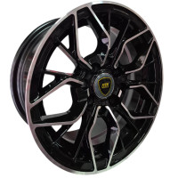 KMX Juego De Rines 13X6.0 Negro Con Cara Maquinada 13X8