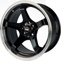 RACER Juego de Rines Racer RGW 671 16X8 CASE 8X100/114.3 Negro borde pulido (B LIP) Et 15 Cb 73,1 16X8