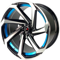 RACER Juego De Rines  Racer 17 X 9 Pulgadas 737 8H 100 114.3 linea azul 17X8