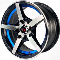 RACER Juego de Rines Racer 823 C 13X6.0 case 8X100-114.3 BMF linea Azul Et 30 Cb 73,1 13X8