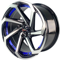 RACER Juego De Rines  Racer 16 Pulgadas 8828 8H 100 114.3 BMF linea azul 16X8