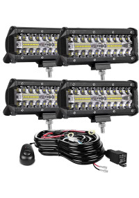 Universal Barra de luz LED de 7 pulgadas 120W 12,000 lúmenes 