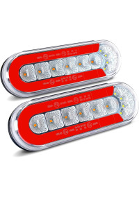 Universal  Luces LED ovaladas de 6 pulgadas, luz sumergible para remolque 