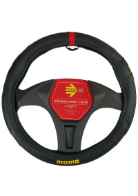 Universal Funda para cabrilla timon o volante Momo Negra linea roja 