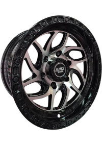  Juego De Rines 15X8.0 Negro Con Cara Maquinada 