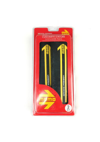 Universal Protector de cinturon Momo Negro fibra de carbono 2 piezas 