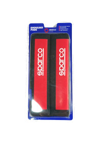 Universal Protector de cinturon Sparco negro/rojo 2 piezas 