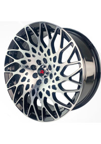  Juego de Rines Racer 1147 R17X7.5 case:8H100-114.3 Negro cara brillante Et:38 Cb:73.1 