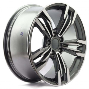 WHEEL 5456 DARK GUN METAL MACHINED FACE 19x5