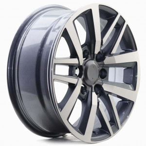 WHEEL DARK GUN METAL MACHINED FACE 18x6