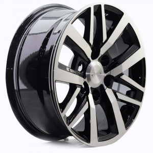 WHEEL BLACK MACHINED FACE 18x6