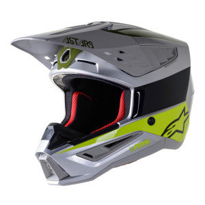 ALPINESTARS Casco Alpinestars S-M5 Bond Gris Amarillo XL 