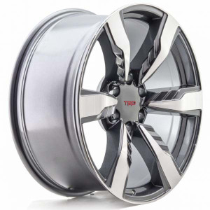 WHEEL DARK GUN METAL MACHINED FACE 20x6