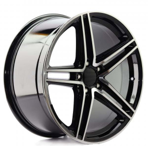 WHEEL BLACK MACHINED FACE 19x5