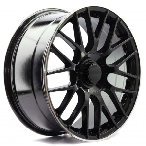 WHEEL D1261 LIP POLISHED BLACK 18x5
