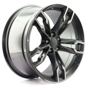 WHEEL DARK GUN METAL MACHINED FACE 18x5