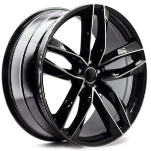 WHEEL 1196229502101BLACK MACHINED FACE 22x5