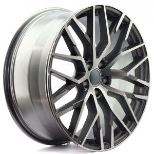 WHEEL DARK GUN METAL MACHINE FACE 22x5