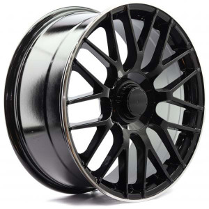 WHEEL LIP POLISHED BLACK 19x5