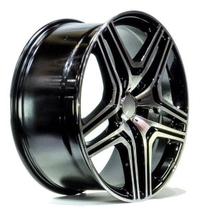 WHEEL 5346 MACHINED BLACK 22x5