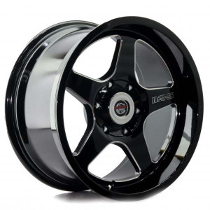 WHEEL TMW802 BLACK WITH MILLING WINDOW LETTER 18x6
