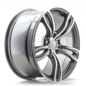 WHEEL DARK GUN METAL MACHINE FACE 19x5
