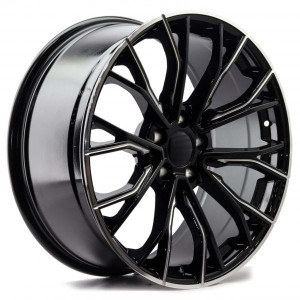 WHEEL BLACK POLISHED LIP MILING 19x5