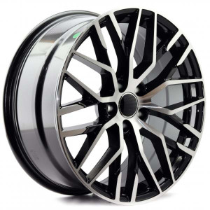 WHEEL BLACK MACHINED FACE 18x5