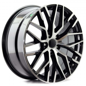 WHEEL BLACK MACHINED FACE 19x5