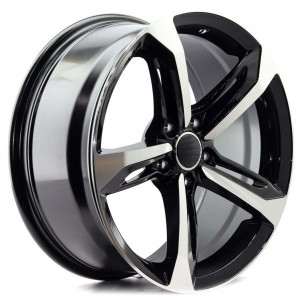 WHEEL BLACK MACHINED FACE 18x5