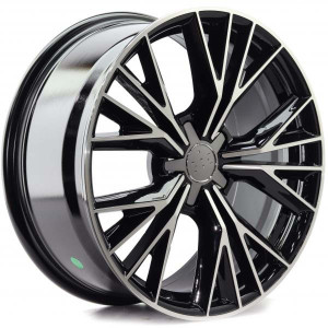 WHEEL BLACK MACHINED FACE 19x5