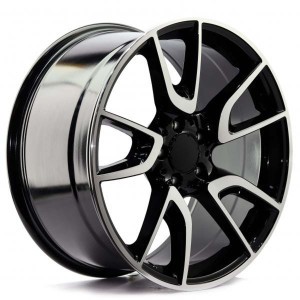 WHEEL BLACK MACHINE FACE 18x5
