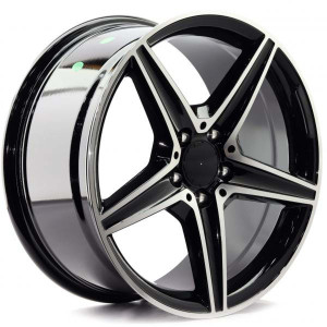 WHEEL BLACK MACHIN FACE 18x5