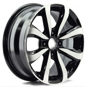WHEEL BLACK MACHINED FACE 15X6.0
