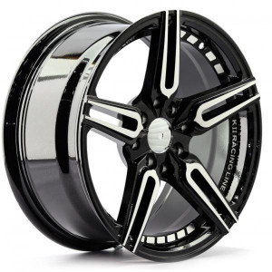 WHEEL BLACK MACHINE FACE 15x8