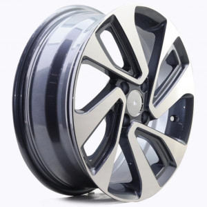 WHEEL DARK GUN METAL MACHINE FACE 16x4