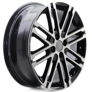 WHEEL BLACK MACHINED FACE 17x4