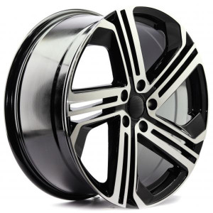 WHEEL BLACK MACHINE FACE 17x5